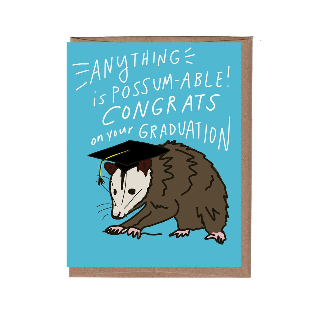 Possum Graduation Card