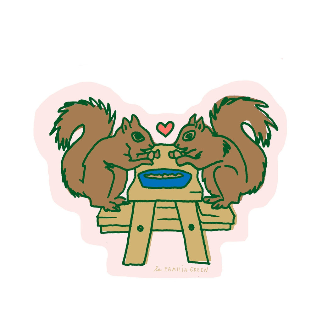 Squirrel Picnic Sticker