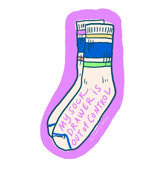 Sock Drawer Sticker