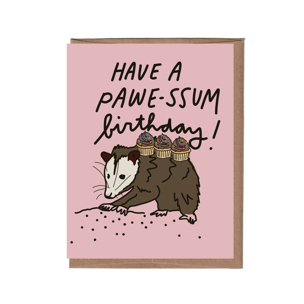 Possum Birthday Card