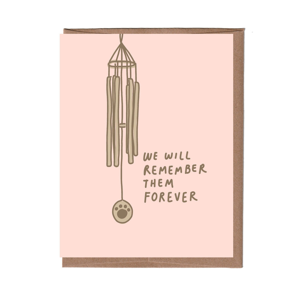 Wind Chime Pet Sympathy Card