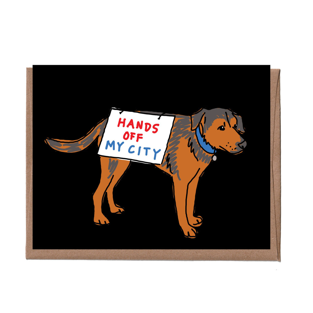 Dog Protestor Card
