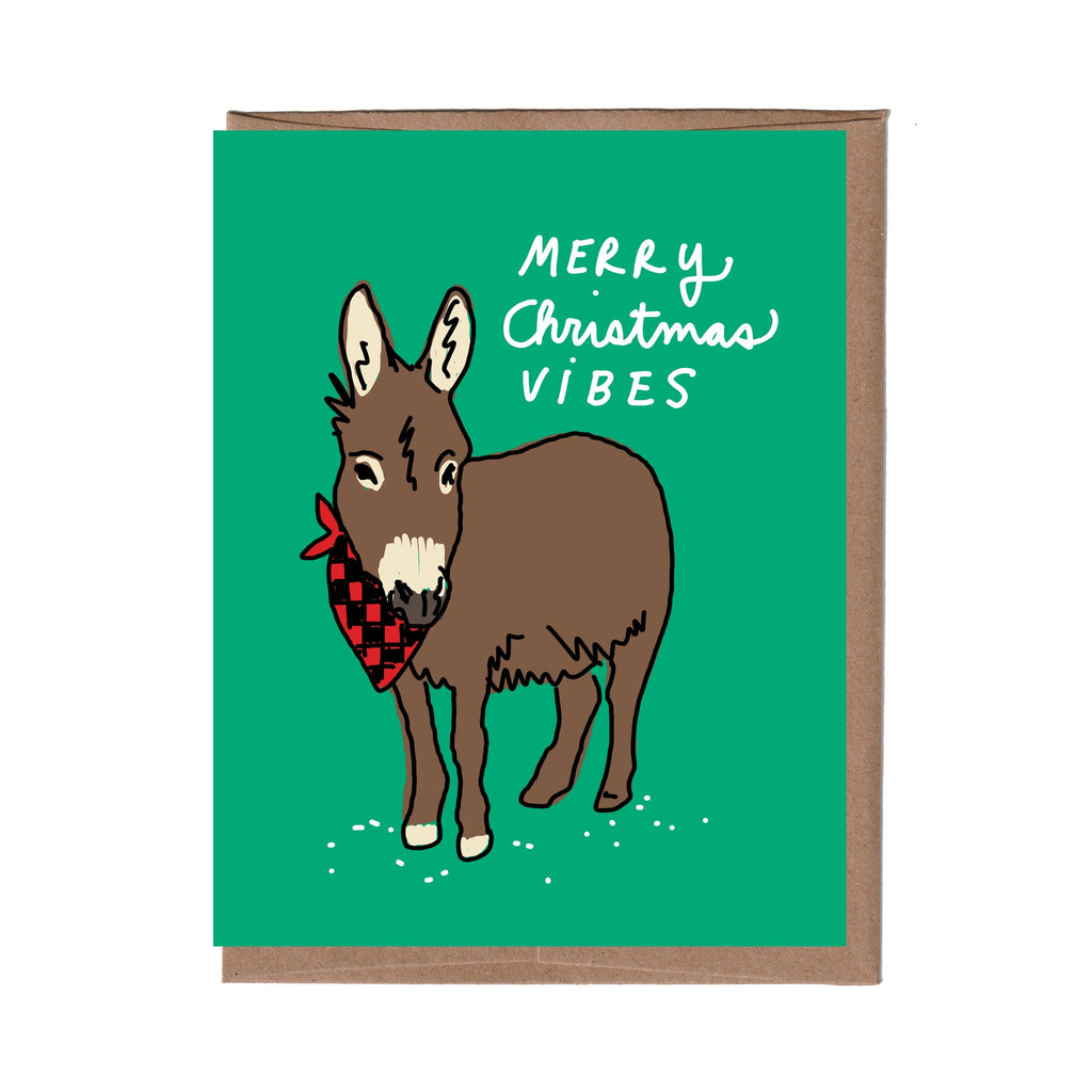 Donkey with Bandana Holiday Card
