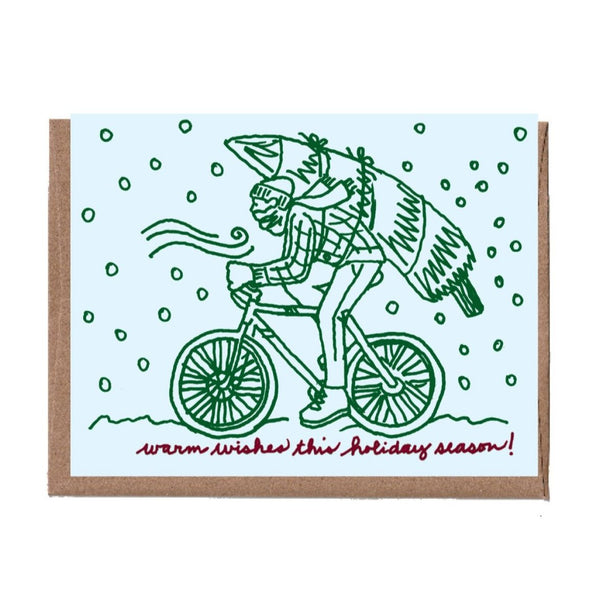 Winter Bike Holiday Card