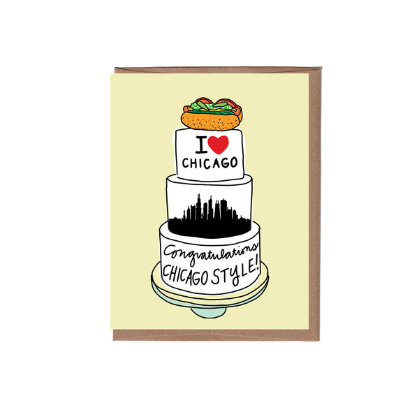 City Wedding Cake Card