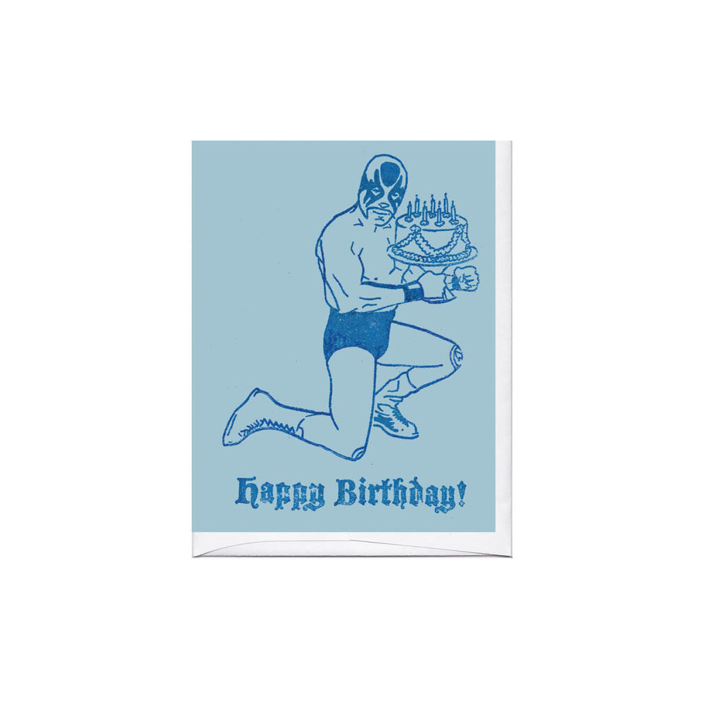 Luchador Birthday Card