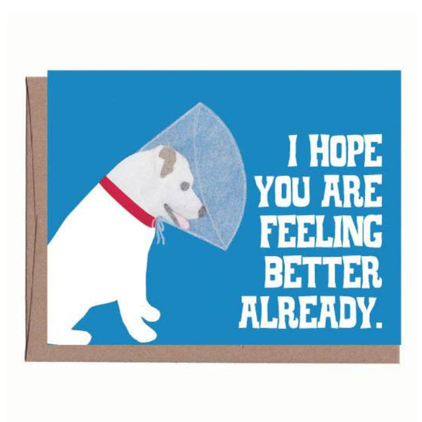 Dog with Cone Card