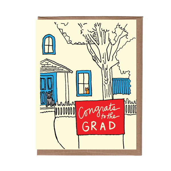 Yard Sign Graduation Card