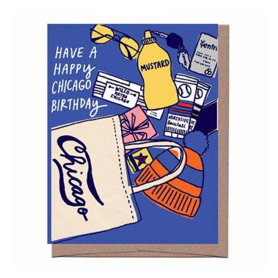 Chicago Tote Bag Birthday Card