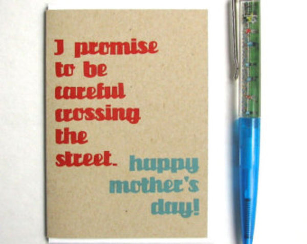 Crossing the Street Mother's Day Card