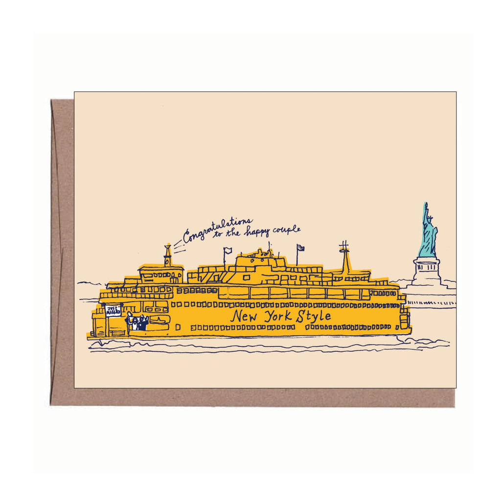 NYC Ferry Wedding Card